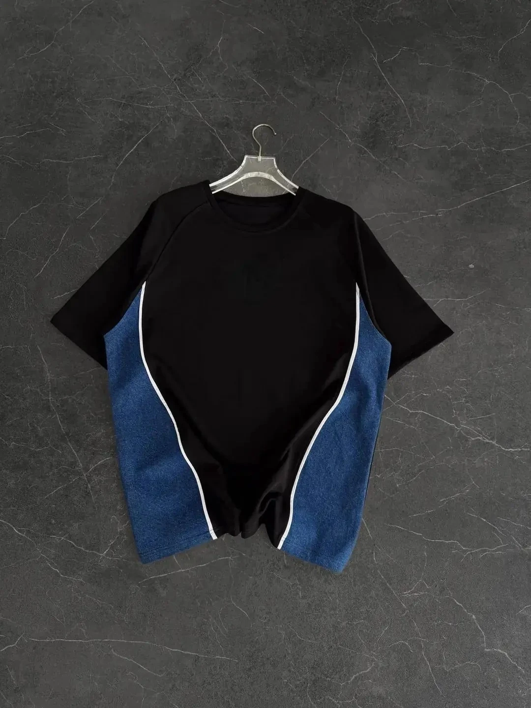 Jean Detaylı Oversize T-shirt 2
