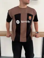 Sptfy Barça Kahverengi Siyah Oversize T-shirt 5