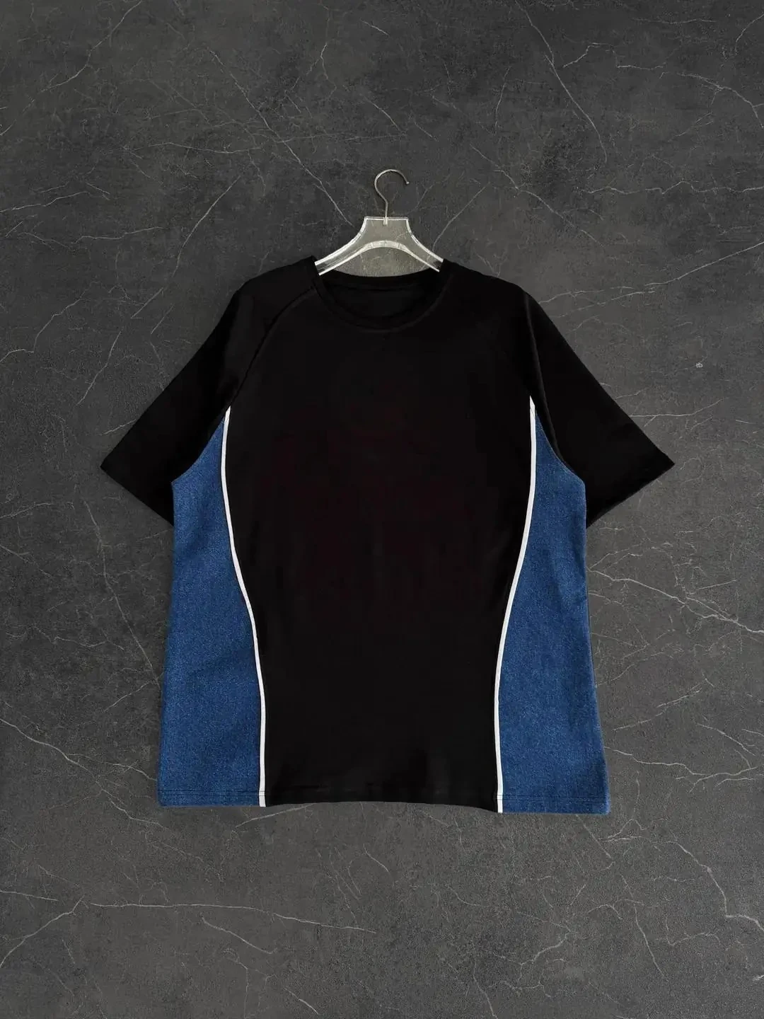 Jean Detaylı Oversize T-shirt 1