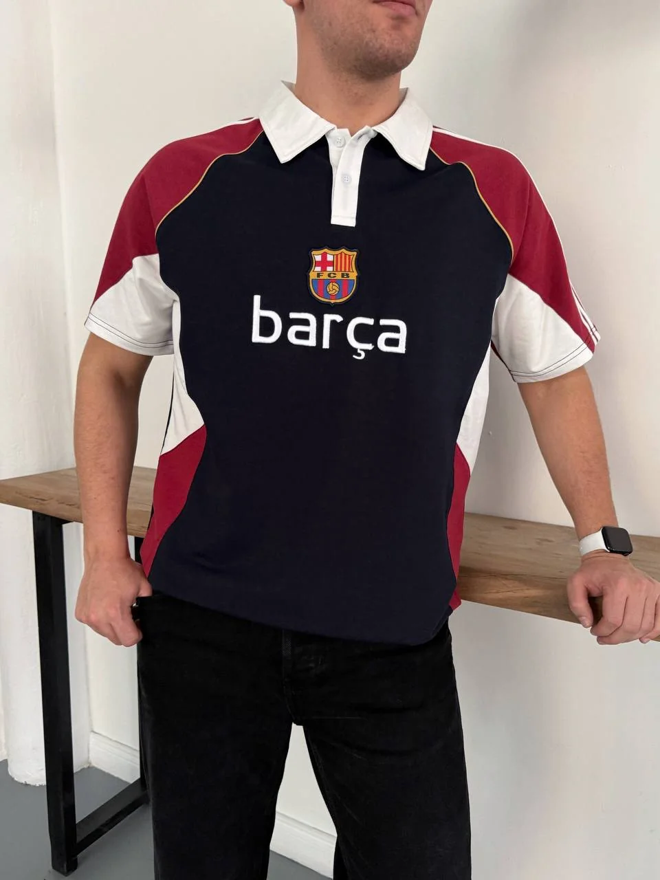 Barça Polo Yaka Oversize T-shirt