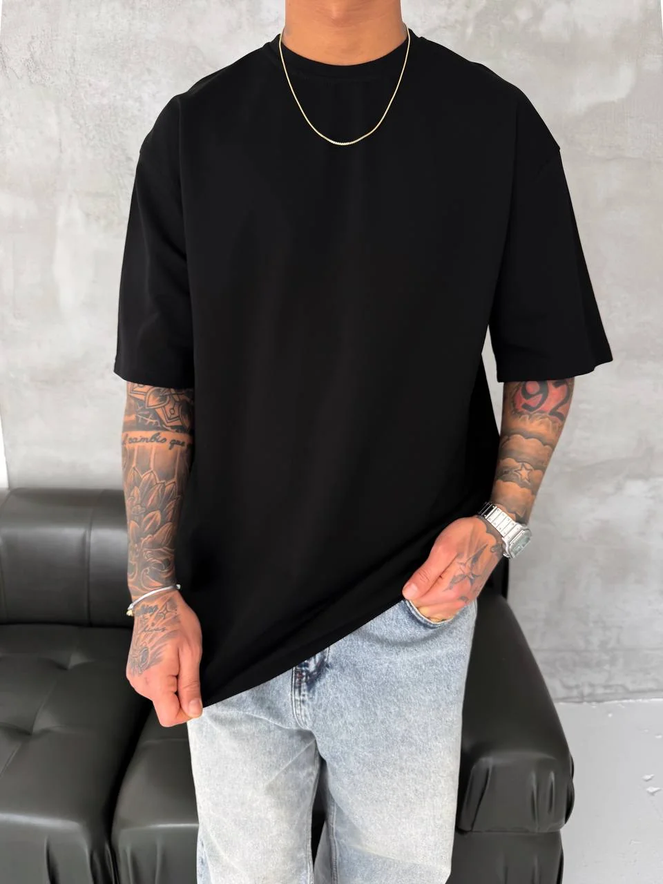 Basic Oversize T-Shirt - Siyah