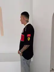Ferrari Polo Yaka Oversize T-shirt 9