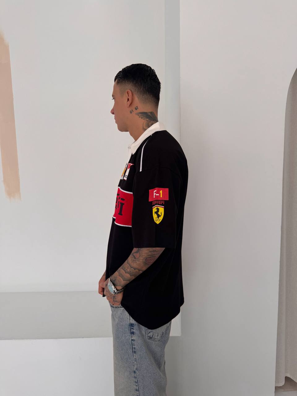 Ferrari Polo Yaka Oversize T-shirt 9