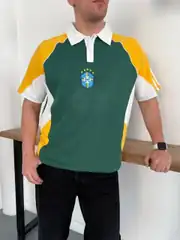 Üç Renk Bloklu Polo Yaka T-shirt 6